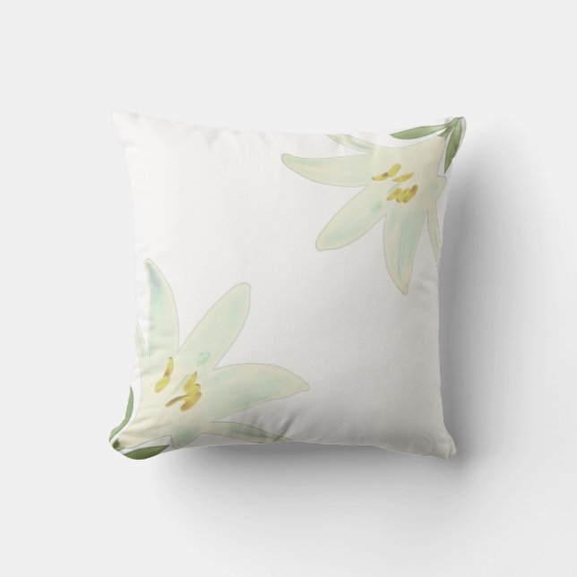Fleurs d'Amaryllis sur un Coussin de Lancement Bla (Recto)