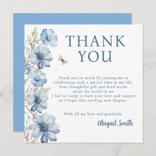 FLEURS D'AMOUR INVITATION DE MARIAGE (Devant / Derrière)