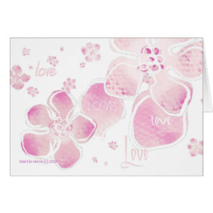 Fleurs d'amour roses