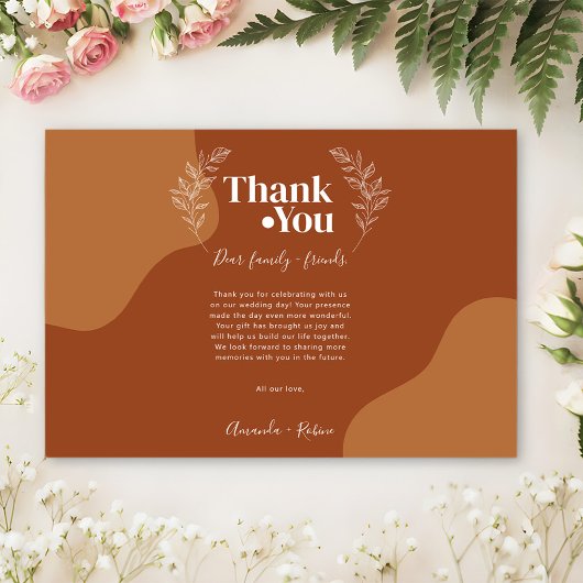 Fleurs d'amour : un simple Merci Feuille Abstrait