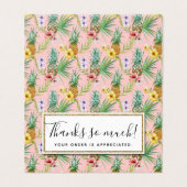 Fleurs d'ananas et d'Hibiscus Merci d'aquarelle (Outside Unfolded)