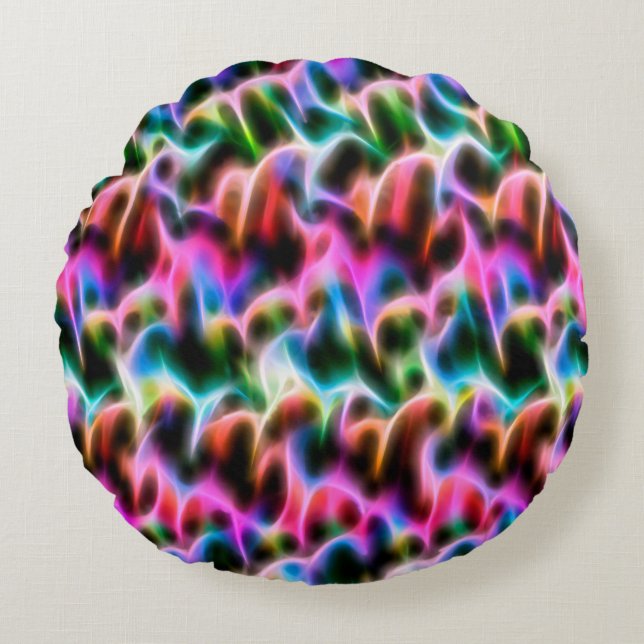 Fleurs dans coussin abstrait couleur pastel (Devant)