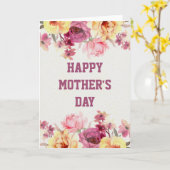 Fleurs dans la carte Fête des mères en fleurs (Fleur jaune)