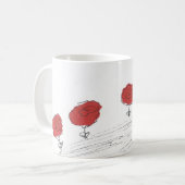 Fleurs dans la tasse rouge (Devant gauche)