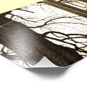 Fleurs dans l'ancienne maison Impression photo (Coin)