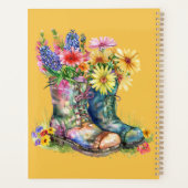 Fleurs dans les bottes Personnalisez avec le nom, (Dos)