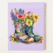 Fleurs dans les bottes Personnalisez avec le nom,  (Dos)