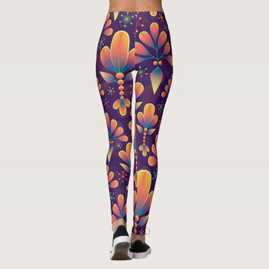 fleurs dans les leggings en fleurs (Dos)