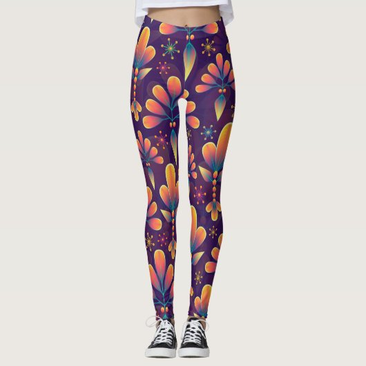 fleurs dans les leggings en fleurs (Devant)