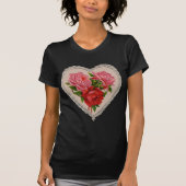 Fleurs dans T-shirt Coeur (Devant)