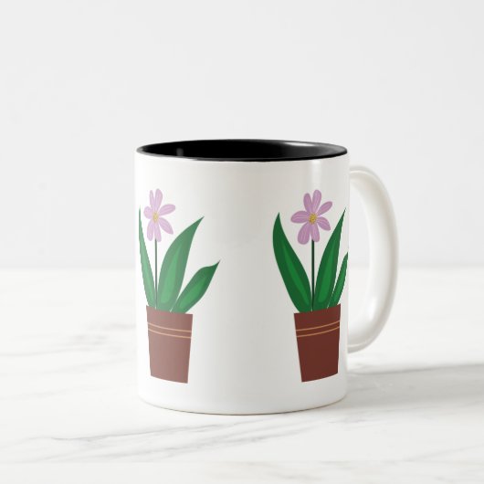Fleurs dans un pot Mug (Devant droit)