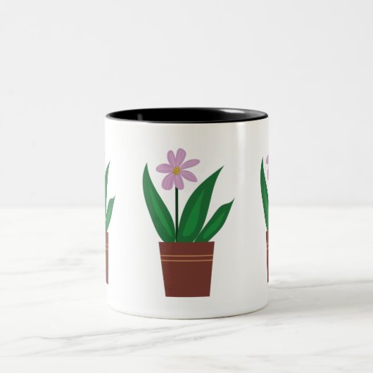 Fleurs dans un pot Mug (Centre)