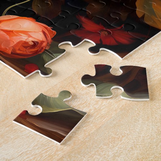 Fleurs dans un puzzle de vase (Côté)