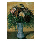 Fleurs dans un Vase Bleu par Paul Cezanne Art Vint (Devant)