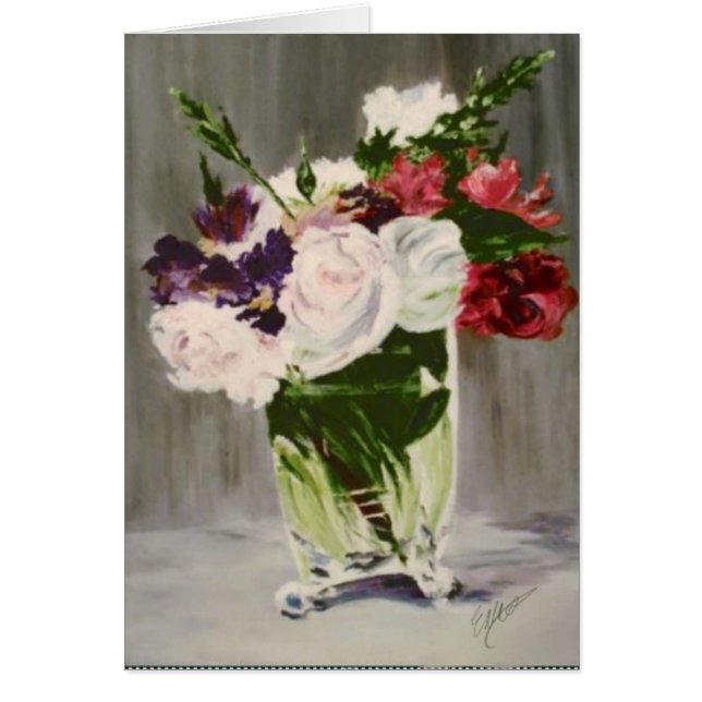 Fleurs dans un vase en cristal (Devant)