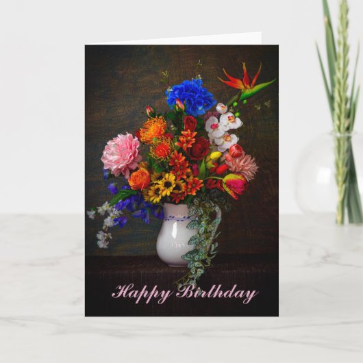 Fleurs dans une carte de vie fixe Pitcher (Devant)