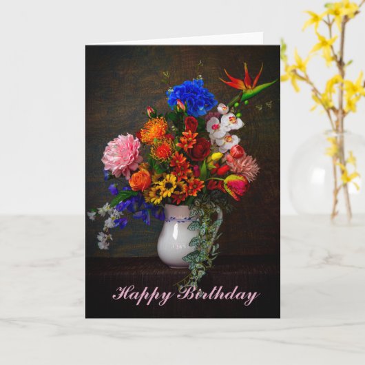 Fleurs dans une carte de vie fixe Pitcher (Fleur jaune)