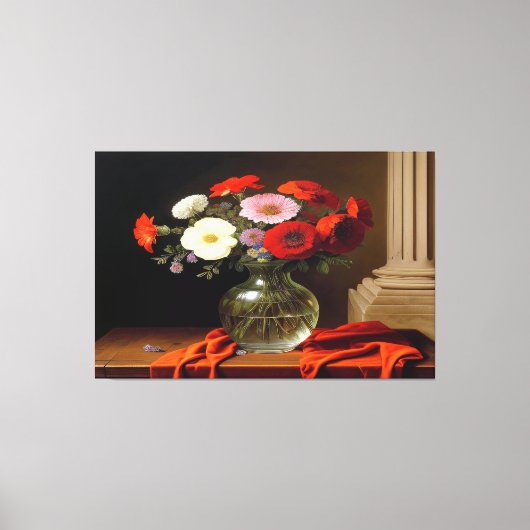 Fleurs dans une toile de vase (Recto)