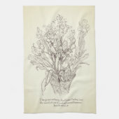 Fleurs Dans Vase Écriture Serviette de plat (Vertical)