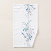 Fleurs dans Vins Bleu (Serviette à main)
