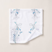 Fleurs dans Vins Bleu (Gant de toilette)