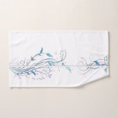 Fleurs dans Vins Bleu (Serviette à main)