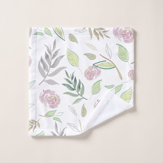 Fleurs d'aquarelle (Gant de toilette)