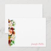 Fleurs d'aquarelle à la main Modèle coloré (Devant / Derrière)