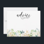 Fleurs d'aquarelle avec carte de conseil Gold Foil<br><div class="desc">Carte de conseil élégante et fantaisiste avec motif floral aquarelle avec fausse feuille d'or et faux accents parties scintillant or - il n'y a pas de véritable feuille d'or ou de parties scintillant. La carte de conseil florale est parfaite pour les évènements de printemps. Le texte est cuztomisable pour "conseil...</div>