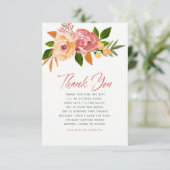 Fleurs d'aquarelle Baby shower de printemps Merci (Debout devant)