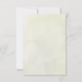 Fleurs d'aquarelle bleu vert personnalisable RSVP (Dos)