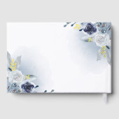 fleurs d'aquarelle bleue Baptême (Verso)