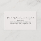 Fleurs d'aquarelle Boho | Carte de visite floral (Dos)