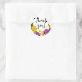 Fleurs d'aquarelle Boho | Sticker Merci (Sac)