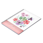 Fleurs d'aquarelle . carnet (Côté gauche)