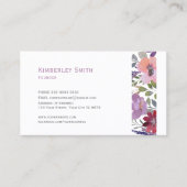 Fleurs d'aquarelle carte de visite Vintage (Devant)