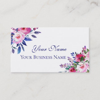 Fleurs d'aquarelle Cartes de visite