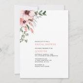 Fleurs d'aquarelle de corail Invitation à la douch (Devant)