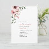 Fleurs d'aquarelle de corail Invitation à la douch (Debout devant)