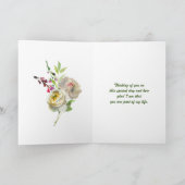 Fleurs d'aquarelle Elégante carte de fête des mère (Intérieur)