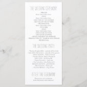 Fleurs d'aquarelle Élégants programmes de mariage (Dos)