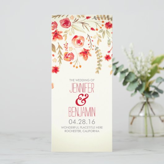 Fleurs d'aquarelle Élégants programmes Mariages de (Debout devant)