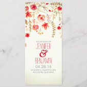 Fleurs d'aquarelle Élégants programmes Mariages de (Devant)