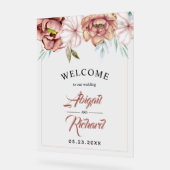 Fleurs d'aquarelle en terre cuite mariage BIENVENU (Angle)