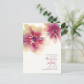 fleurs d'aquarelle enregistrer la date cartes post (Debout devant)