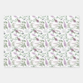 Fleurs d'aquarelle enveloppant des feuilles de pap (Devant 3)