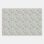 Fleurs d'aquarelle enveloppant des feuilles de pap (Devant 2)