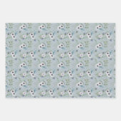 Fleurs d'aquarelle enveloppant des feuilles de pap (Devant)