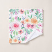 Fleurs d'aquarelle et feuilles (Gant de toilette)