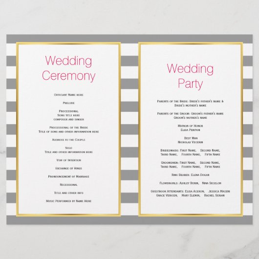 Fleurs d'aquarelle et gris, programme de mariage b (Dos)